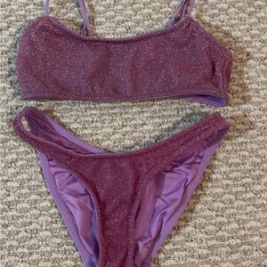 Sparkly Purple Bikini triangl